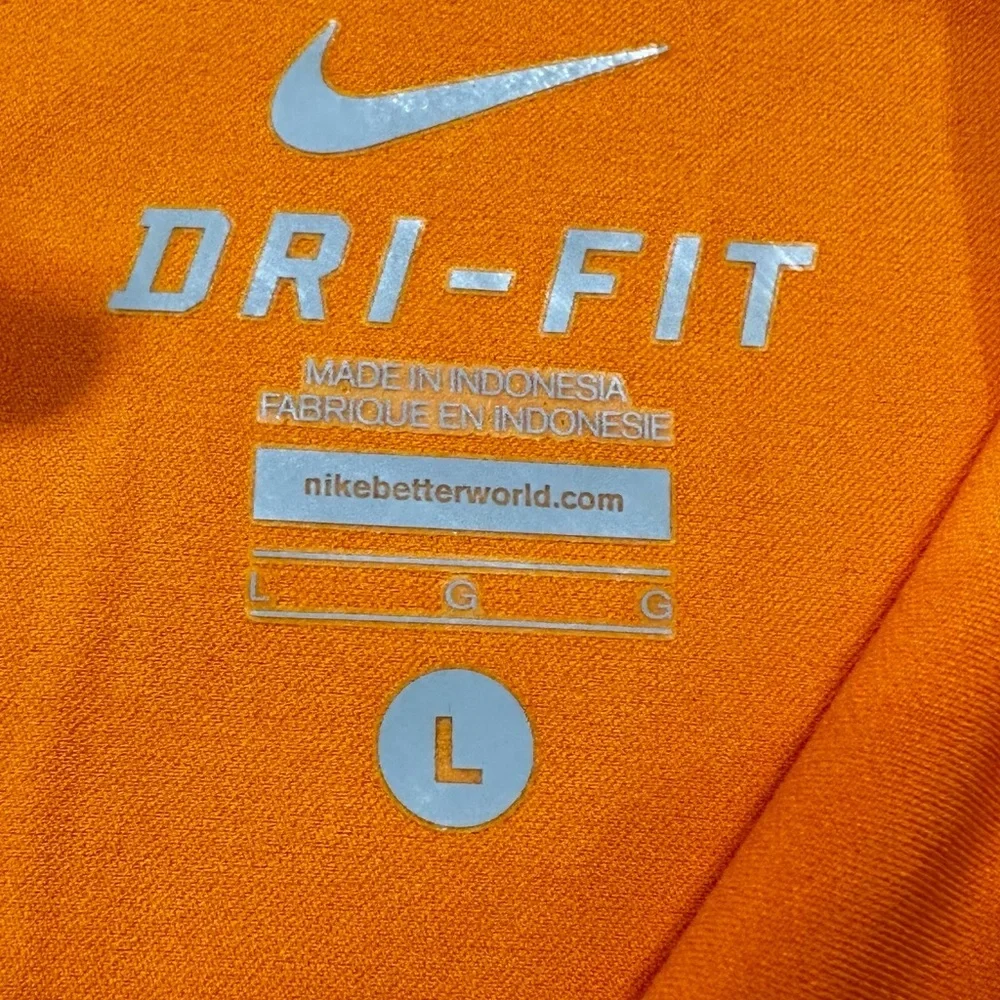 Nike Dri Fit Tennessee Vols Polo Large Orange Embroidered T Collegiate